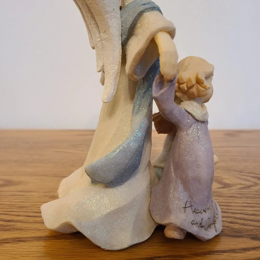 Karen Hahn Angel With Kids Figurine Foundations by Karen Hahn Enesco Group VTG